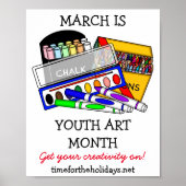 March is het Poster van Youth Art Month (Voorkant)