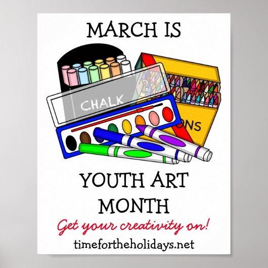 March is het Poster van Youth Art Month (Voorkant)