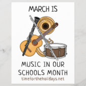 March is Muziek in onze schoolmaand Flyer (Voorkant)
