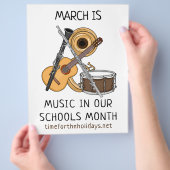 March is Muziek in onze schoolmaand Flyer (Hand)