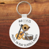 March is Muziek in onze schoolmaand Sleutelhanger (Voorkant)