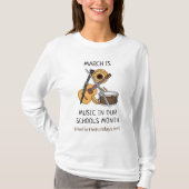 March is Muziek in onze schoolmaand T-shirt (Voorkant)