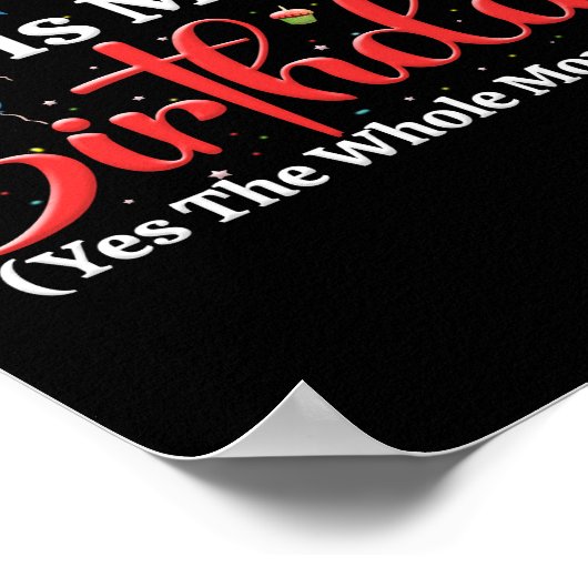 March Is My Birthday The Whole Month March Poster (Hoek)