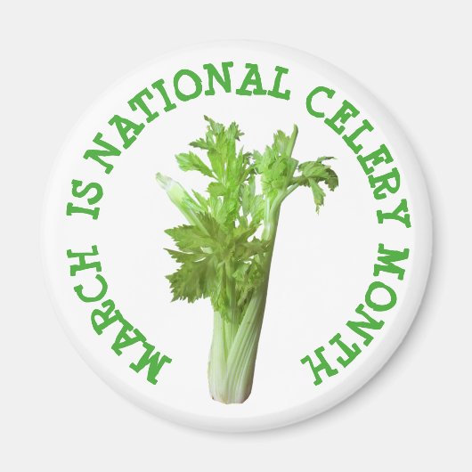 March is National Celery Month Holiday Magnet (Voorkant)