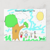 March is Youth Art Month | Kunst voor je kind toev Briefkaart (Achterkant)