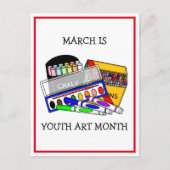 March is Youth Art Month | Kunst voor je kind toev Briefkaart (Voorkant)