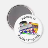 March is Youth Art Month Magneet (Voorkant / Achterkant)