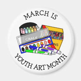 March is Youth Art Month Magneet
