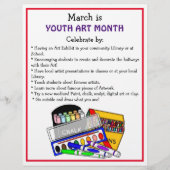 March is Youth Art Month | Onderwijs-Poster Flyer (Voorkant)