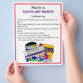March is Youth Art Month | Onderwijs-Poster Flyer (Hand)
