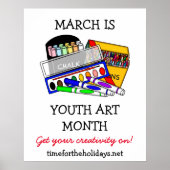 March is Youth Art Month Poster (Voorkant)
