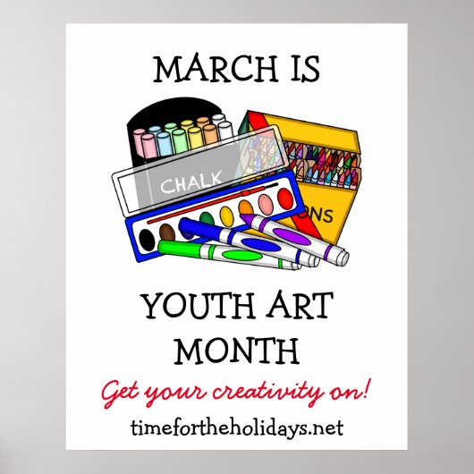 March is Youth Art Month Poster (Voorkant)