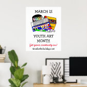 March is Youth Art Month Poster (Thuiskantoor)