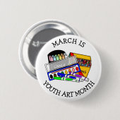 March is Youth Art Month Ronde Button 5,7 Cm (Voorkant /achterkant)