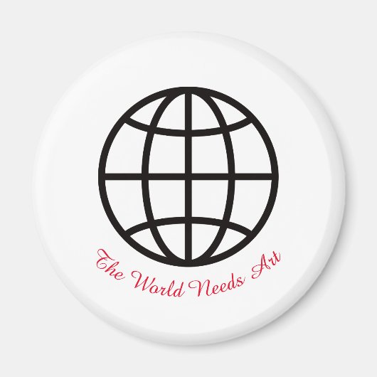 March is Youth Art Month, The World Needs Art Magneet (Voorkant)