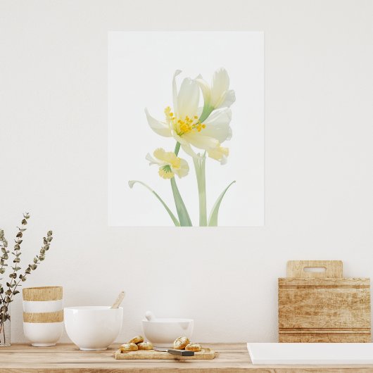 March Jonquil Geboorte Bloem Poster (Keuken)