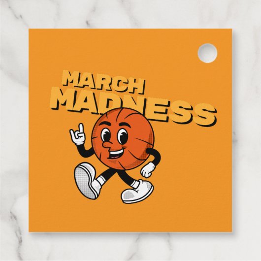 March Madness basketbal kinder partij Bedankjes Labels (Achterkant)