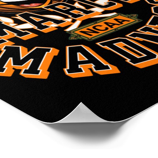 March Madness laat basketbal NCAA spelen Poster (Hoek)