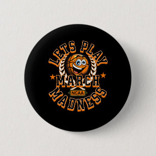 March Madness laat basketbal NCAA spelen Ronde Button 5,7 Cm