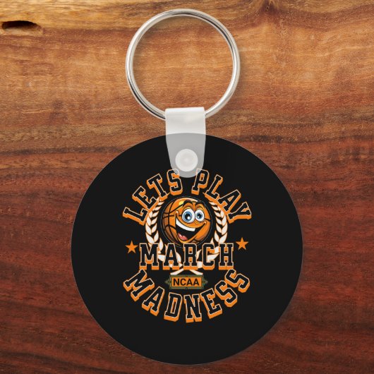 March Madness laat basketbal NCAA spelen Sleutelhanger (Voorkant)