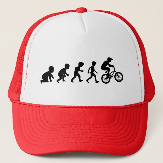 March of Progress Human Evolution Bikers Pet (Voorkant)