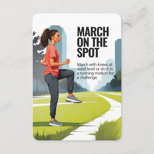 March On The Spot Fitness Kaart met Blauwe Achterg (Voorkant)