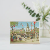 March-Past in de Place de la Republique Briefkaart (Staand voorkant)