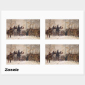 March to Valley Forge - William Trego (1883) Rechthoekige Sticker (Vel)