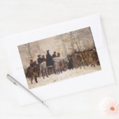 March to Valley Forge - William Trego (1883) Rechthoekige Sticker (Envelop)