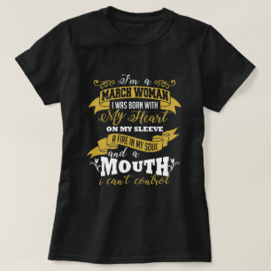 March Woman Birthday T-shirt