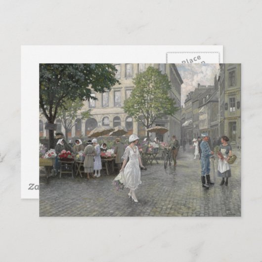 Marché aux fleurs briefkaart (Voorkant / Achterkant)