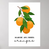 Marche aux fruits sinaasappels poster (Voorkant)