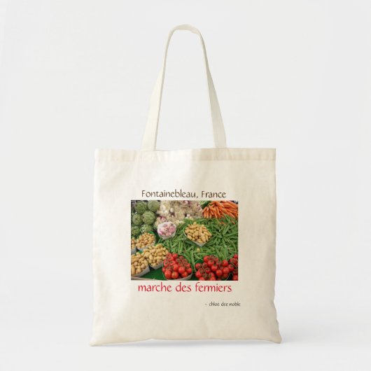 "marche des fermiers Fontainebleau. Frankrijk" Tote Bag (Voorkant)