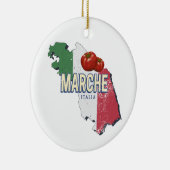 Marche Italië Retro Regio Kaart  Souvenir Keramisch Ornament (Rechts)
