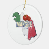 Marche Italië Retro Regio Kaart  Souvenir Keramisch Ornament (Links)