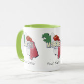 Marche Italië Retro Regio Kaart  Souvenir Mok (Voorkant links)