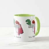 Marche Italië Retro Regio Kaart  Souvenir Mok (Voorkant rechts)