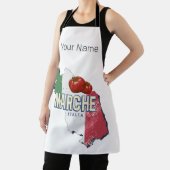 Marche Italië Retro Regio Kaart  Souvenir Schort (Insitu)