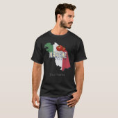 Marche Italië Retro Regio Kaart  Souvenir T-shirt (Voorkant volledig)