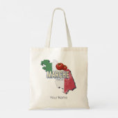 Marche Italië Retro Regio Kaart  Souvenir Tote Bag (Achterkant)