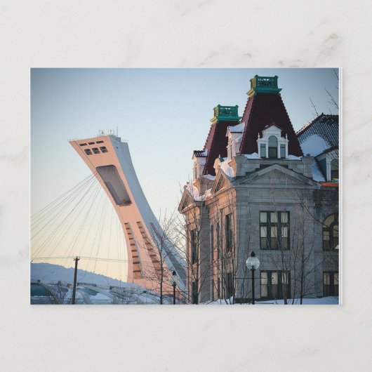 Marché Maisonneuve en Stade Olympique Briefkaart (Voorkant)