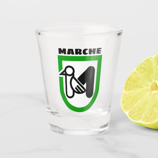 Marche-wapen (Italië) Shot Glas (Voorkant)