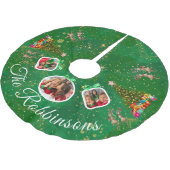 Marcheren Feestelijke Rendier Green 3 Photo Tree R Kerstboom Rok (Gekanteld)