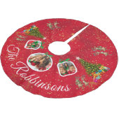 Marcheren Feestelijke Rendier Red 3 Photo Tree Rok Kerstboom Rok (Gekanteld)