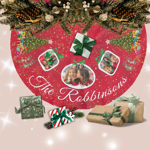 Marcheren Feestelijke Rendier Red 3 Photo Tree Rok Kerstboom Rok