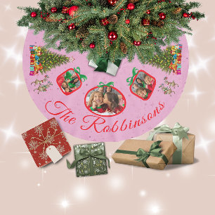 Marcheren Feestelijke Rendier Roze 3 Photo Tree Ro Kerstboom Rok