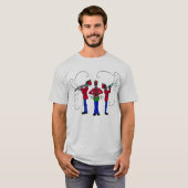 Marcheren op t-shirt (Voorkant volledig)
