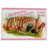 marcheren paashaas en kippen groot cadeauzakje (Achterkant)