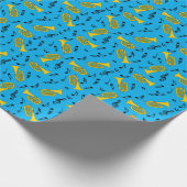 Marcherende bariton Muzieknoten Treble Clefs Cadeaupapier (Hoek)