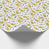 Marcherende bariton Muzieknoten Treble Clefs Cadeaupapier (Hoek)